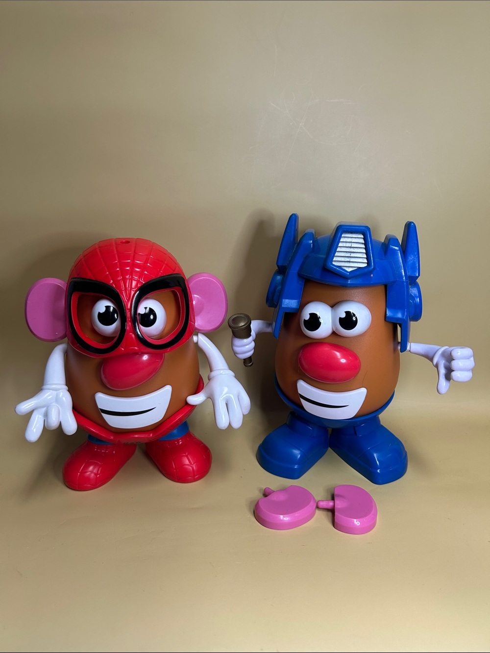 Mr. Hasbro Potato: Spider-Man (Spider-Spud) and a Transformers Optimash prime